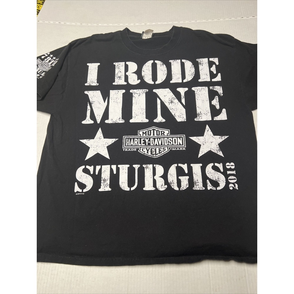 Harley Davidson T Shirt Men's XL 78th Annual Sturgis 2018 Bold Print Two Sides - Picture 4 of 11